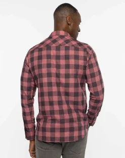 Cloud Flannel Plaid Button-Up