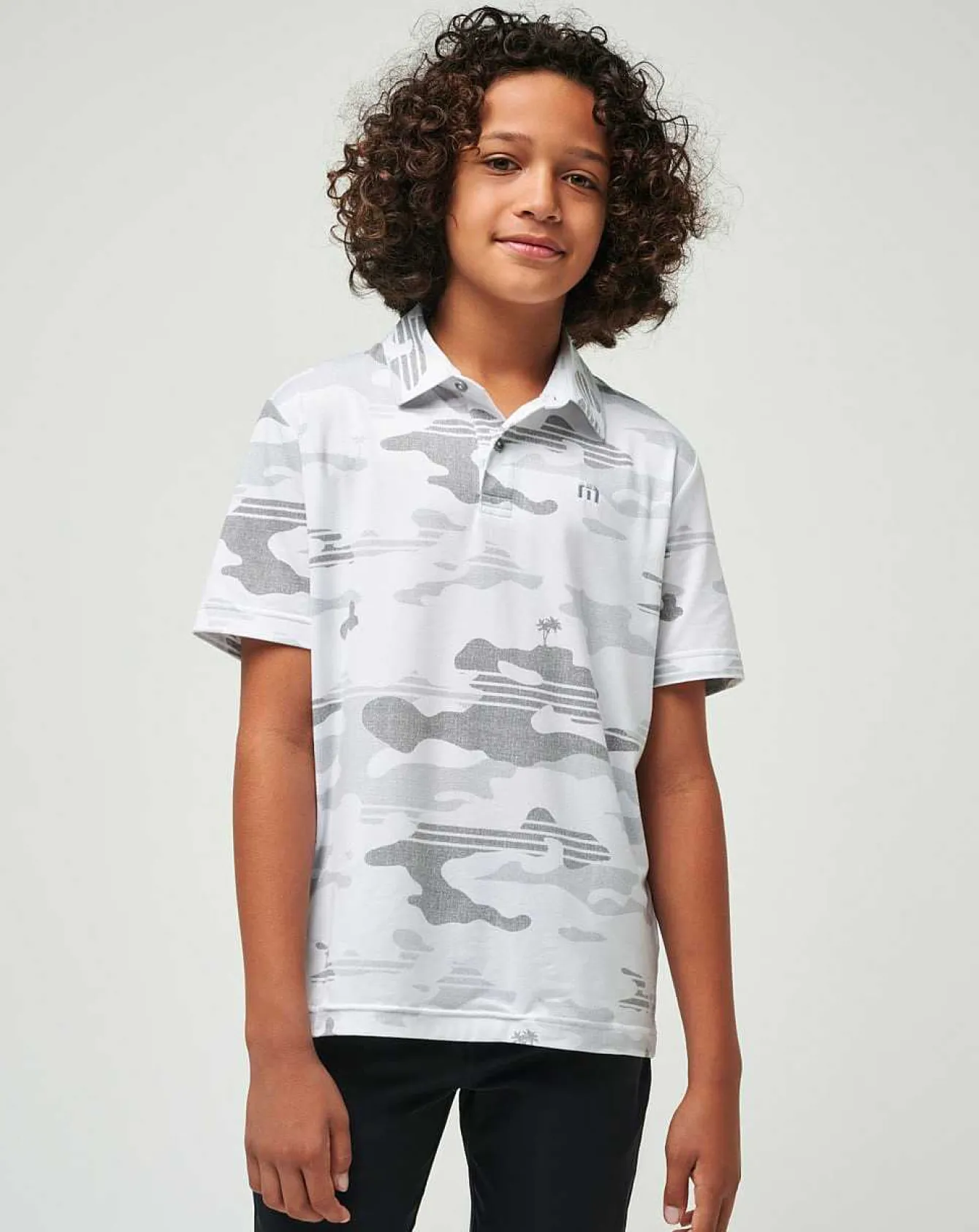 Heater Camo Youth Polo