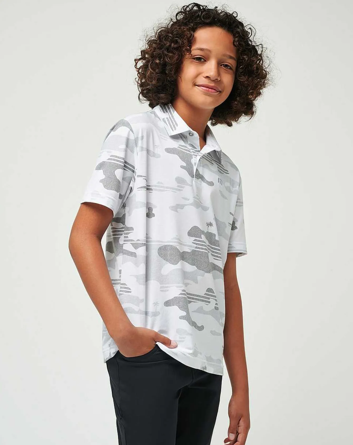 Heater Camo Youth Polo