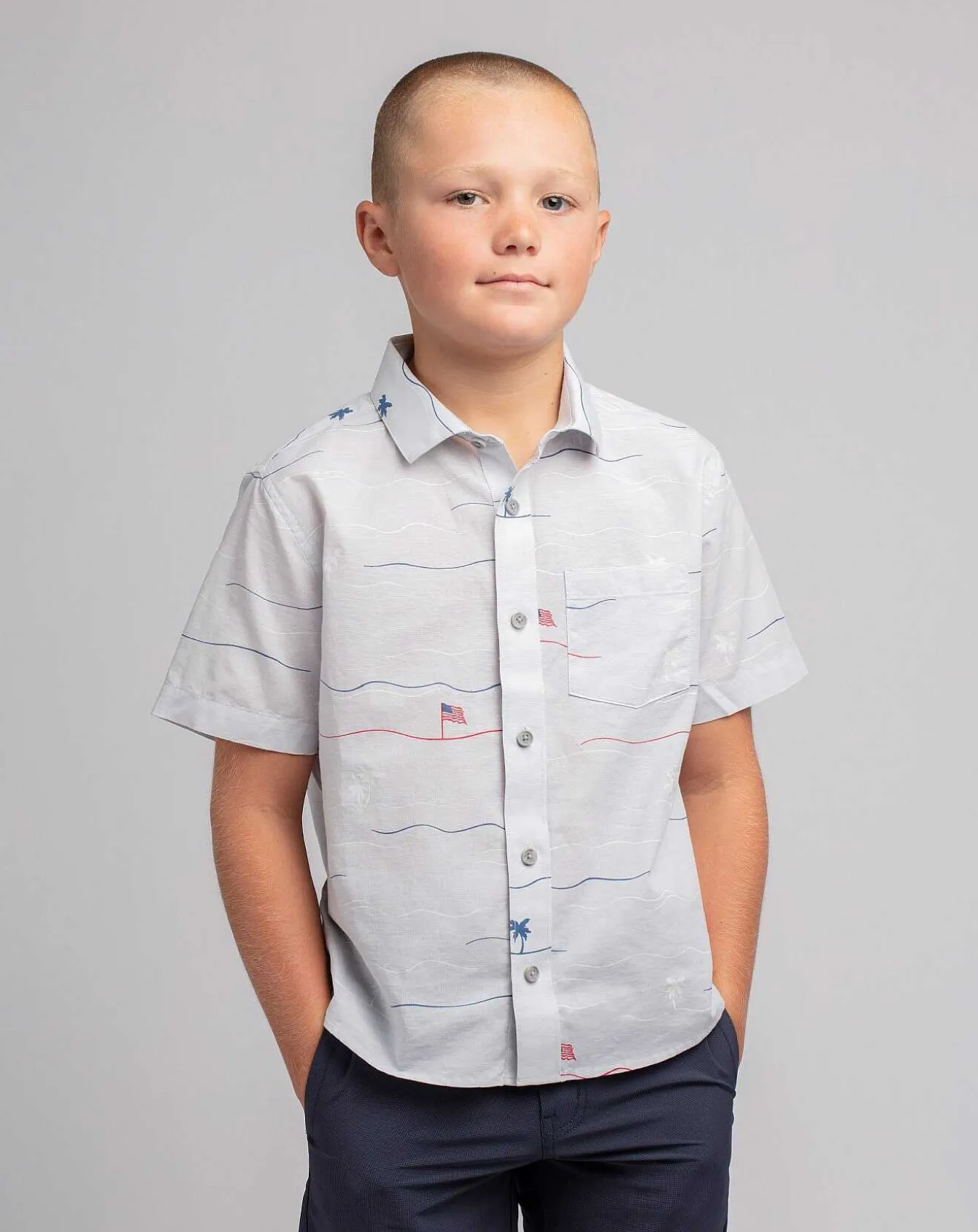 Star Spangled Banner Youth Button-Up