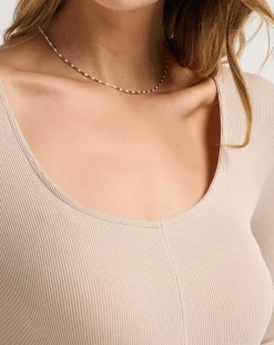Sun Season Cloud Ribbed Top